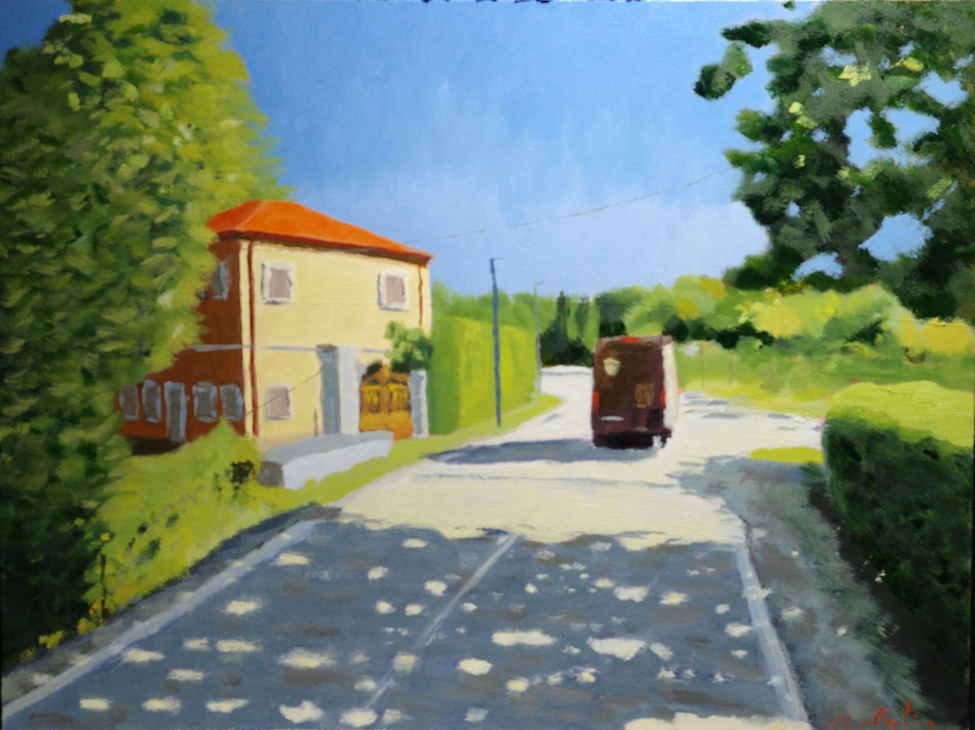 Torre di Fine olio su pannello telato 30x40 cm